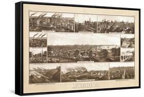 Milwaukee, Wisconsin - Panoramic Map-Lantern Press-Framed Stretched Canvas