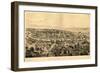 Milwaukee, Wisconsin - Panoramic Map-Lantern Press-Framed Art Print