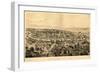 Milwaukee, Wisconsin - Panoramic Map-Lantern Press-Framed Art Print