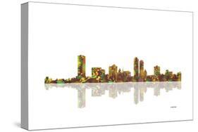 Milwaukee Wisconsin Skyline 1-Marlene Watson-Stretched Canvas