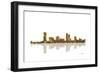 Milwaukee Wisconsin Skyline 1-Marlene Watson-Framed Giclee Print