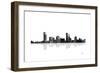 Milwaukee Wisconsin Skyline BG 1-Marlene Watson-Framed Giclee Print