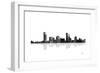Milwaukee Wisconsin Skyline BG 1-Marlene Watson-Framed Giclee Print
