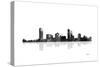 Milwaukee Wisconsin Skyline BG 1-Marlene Watson-Stretched Canvas
