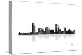 Milwaukee Wisconsin Skyline BG 1-Marlene Watson-Stretched Canvas