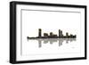 Milwaukee Wisconsin Skyline BW 1-Marlene Watson-Framed Premium Giclee Print