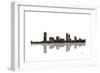 Milwaukee Wisconsin Skyline BW 1-Marlene Watson-Framed Premium Giclee Print