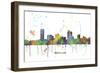 Milwaukee Wisconsin Skyline MCLR 1-Marlene Watson-Framed Giclee Print