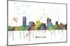 Milwaukee Wisconsin Skyline MCLR 1-Marlene Watson-Mounted Giclee Print