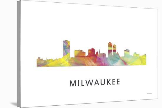 Milwaukee Wisconsin Skyline-Marlene Watson-Stretched Canvas