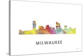 Milwaukee Wisconsin Skyline-Marlene Watson-Stretched Canvas