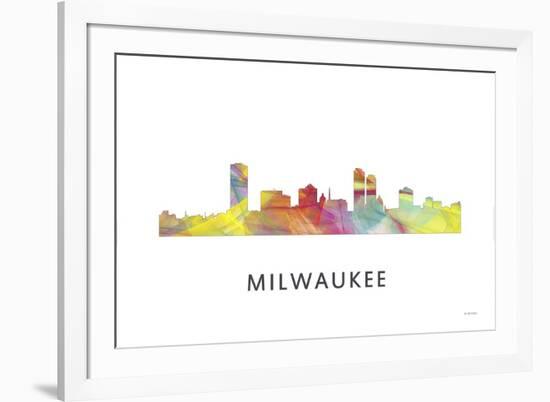 Milwaukee Wisconsin Skyline-Marlene Watson-Framed Giclee Print