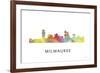 Milwaukee Wisconsin Skyline-Marlene Watson-Framed Giclee Print