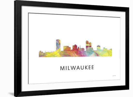 Milwaukee Wisconsin Skyline-Marlene Watson-Framed Giclee Print