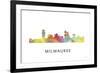 Milwaukee Wisconsin Skyline-Marlene Watson-Framed Giclee Print