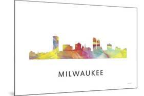Milwaukee Wisconsin Skyline-Marlene Watson-Mounted Giclee Print