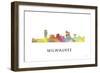 Milwaukee Wisconsin Skyline-Marlene Watson-Framed Giclee Print