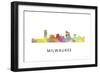 Milwaukee Wisconsin Skyline-Marlene Watson-Framed Giclee Print