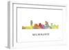 Milwaukee Wisconsin Skyline-Marlene Watson-Framed Giclee Print