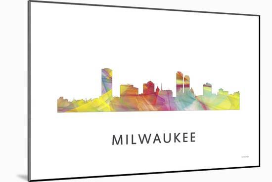 Milwaukee Wisconsin Skyline-Marlene Watson-Mounted Giclee Print