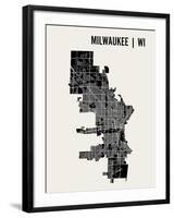 Milwaukee-Mr City Printing-Framed Art Print