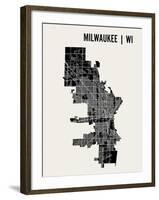 Milwaukee-Mr City Printing-Framed Art Print