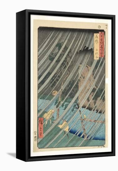 Mimasaka Province, Yamabushi Valley, 1853-Utagawa Hiroshige-Framed Stretched Canvas