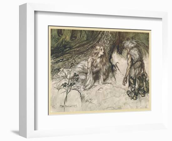 Mime and Siglind-Arthur Rackham-Framed Art Print