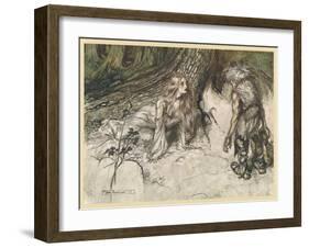 Mime and Siglind-Arthur Rackham-Framed Art Print