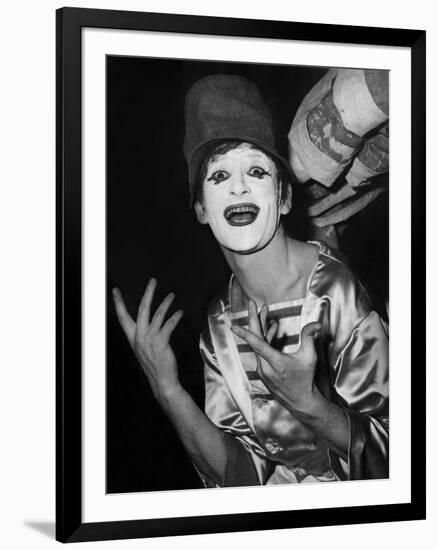 Mime Marcel Marceau During a Gala in Paris Early 60'S-null-Framed Photo