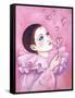 Mime with Heart Bubbles-Judy Mastrangelo-Framed Stretched Canvas