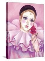 Mime with Rose-Judy Mastrangelo-Stretched Canvas