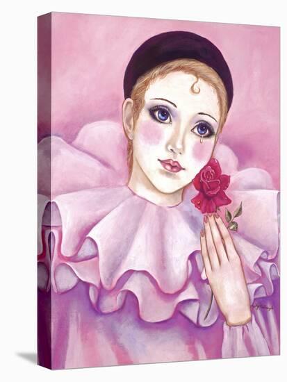 Mime with Rose-Judy Mastrangelo-Stretched Canvas