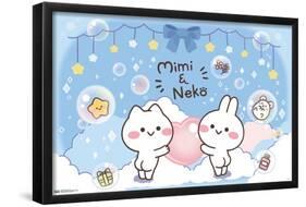 Mimi & Neko - Clouds-Trends International-Framed Poster