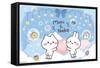 Mimi & Neko - Clouds-Trends International-Framed Stretched Canvas