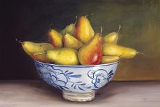 Pears in a Blue Bowl-Mimi Roberts-Giclee Print