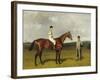 'Mimi' with Rickaby Up with Her Trainer, Mr Matthew Dawson, 1891-Emil Adam-Framed Giclee Print