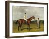 'Mimi' with Rickaby Up with Her Trainer, Mr Matthew Dawson, 1891-Emil Adam-Framed Giclee Print