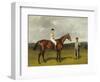 'Mimi' with Rickaby Up with Her Trainer, Mr Matthew Dawson, 1891-Emil Adam-Framed Giclee Print