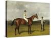 'Mimi' with Rickaby Up with Her Trainer, Mr Matthew Dawson, 1891-Emil Adam-Stretched Canvas