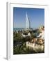 Mina a Salam and Burj Al Arab Hotels, Dubai, United Arab Emirates-Peter Adams-Framed Photographic Print