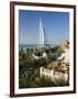 Mina a Salam and Burj Al Arab Hotels, Dubai, United Arab Emirates-Peter Adams-Framed Photographic Print