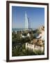 Mina a Salam and Burj Al Arab Hotels, Dubai, United Arab Emirates-Peter Adams-Framed Photographic Print