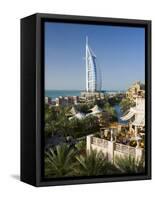 Mina a Salam and Burj Al Arab Hotels, Dubai, United Arab Emirates-Peter Adams-Framed Stretched Canvas
