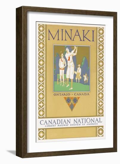 Minaki, Holiday Resort 1929-null-Framed Art Print