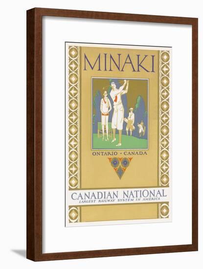 Minaki, Holiday Resort 1929-null-Framed Art Print