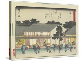 Minakuchi, 1837-1844-Utagawa Hiroshige-Stretched Canvas