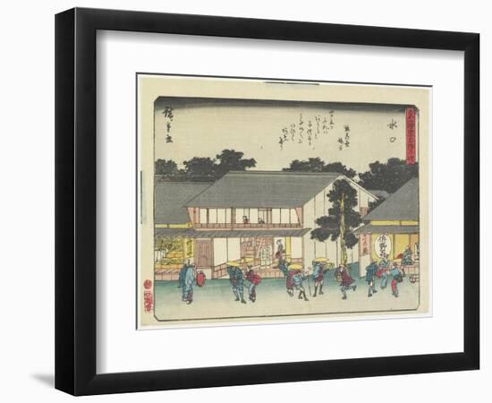 Minakuchi, 1837-1844-Utagawa Hiroshige-Framed Giclee Print