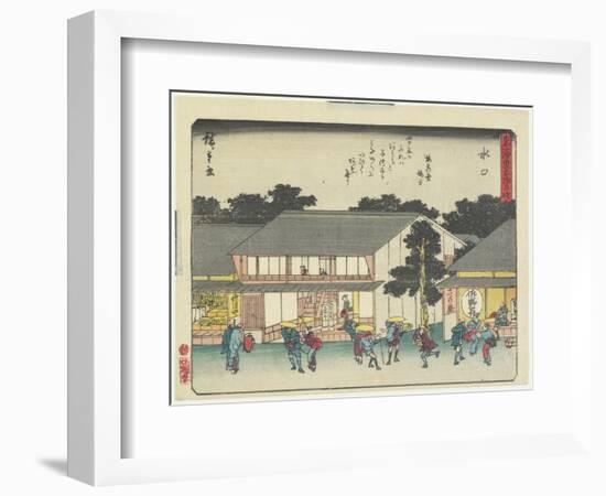 Minakuchi, 1837-1844-Utagawa Hiroshige-Framed Giclee Print