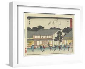 Minakuchi, 1837-1844-Utagawa Hiroshige-Framed Giclee Print